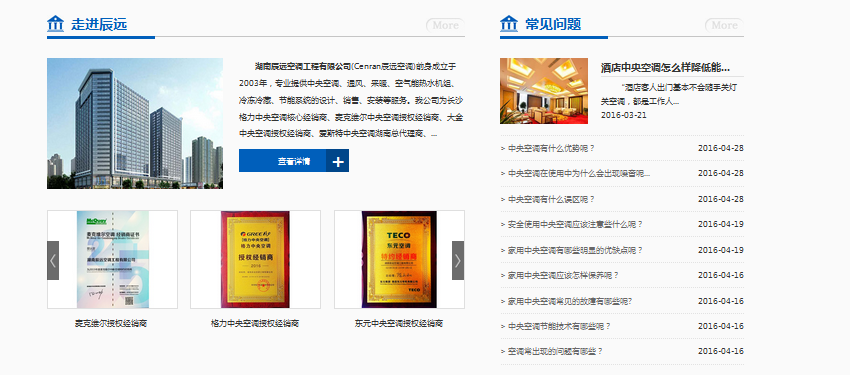 湖南辰遠(yuǎn)空調(diào)網(wǎng)站案例展示——暢銷版